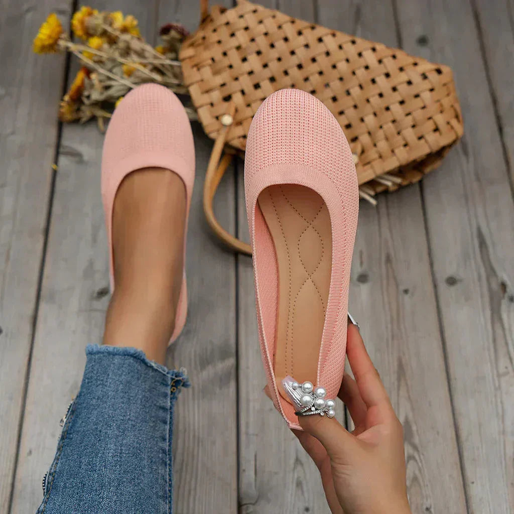 Janina- Sandalen Flache Loafers Rosa