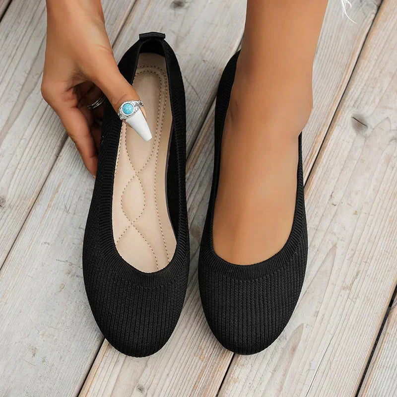 Janina- Sandalen Flache Loafers Schwarz
