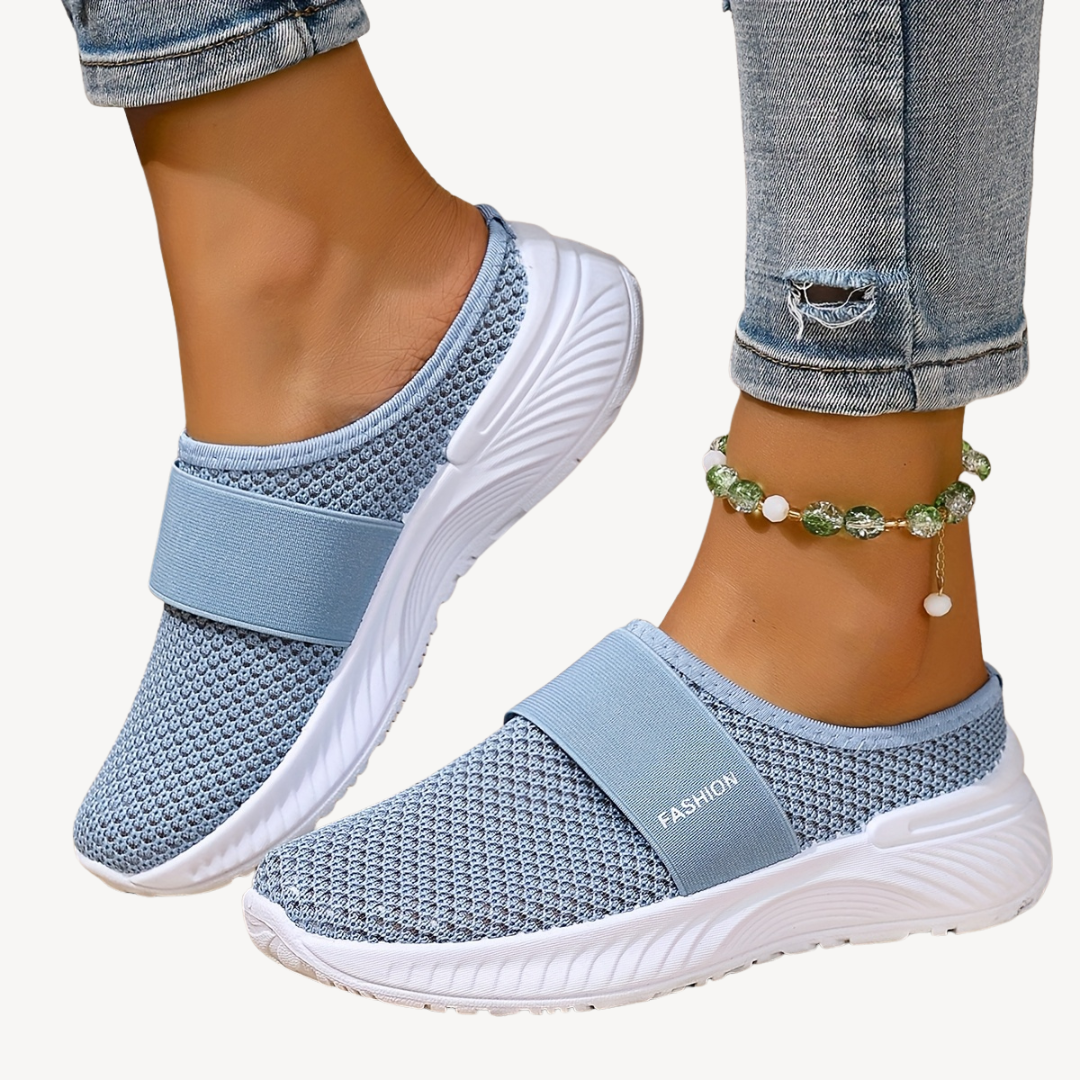 Janina – Orthopädische Damen-Slip-On Sneaker aus Mesh Blau