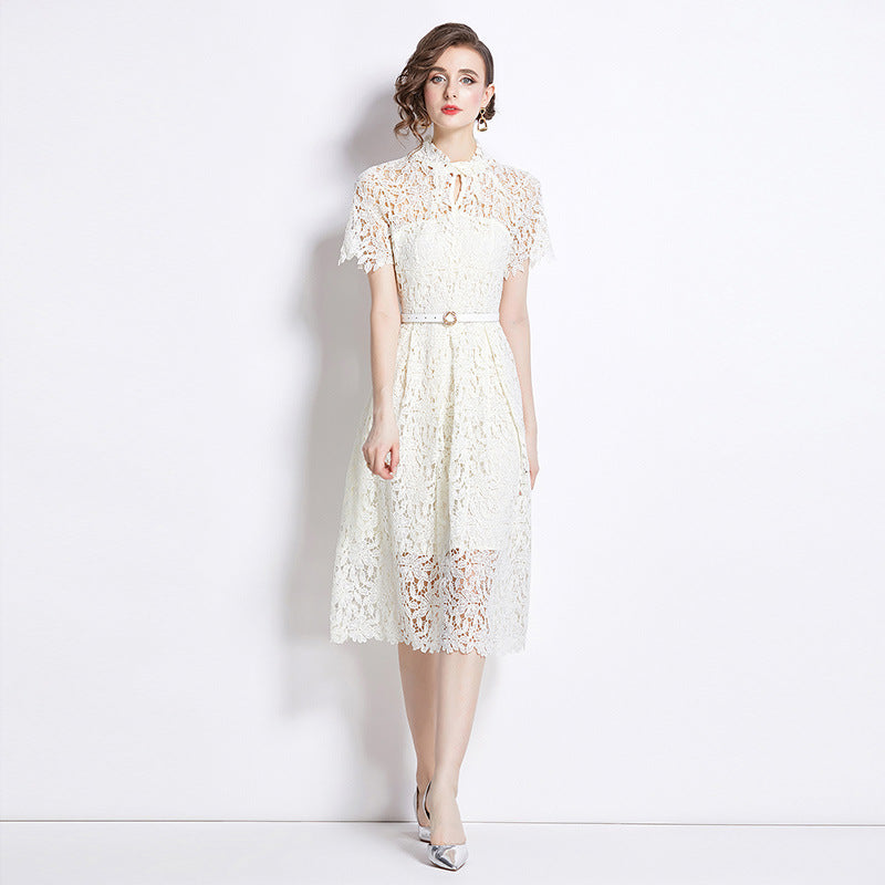 Jaqueline – Elegantes Damen-Spitzenkleid für besondere Anlässe WeiB