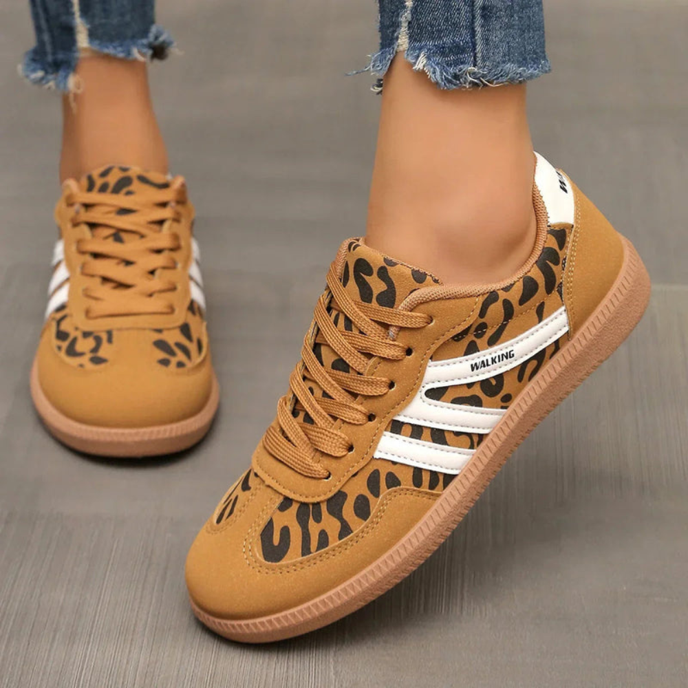 Jelana – Bequeme Damen-Sneaker für Alltag & Freizeit Leopardenmuster