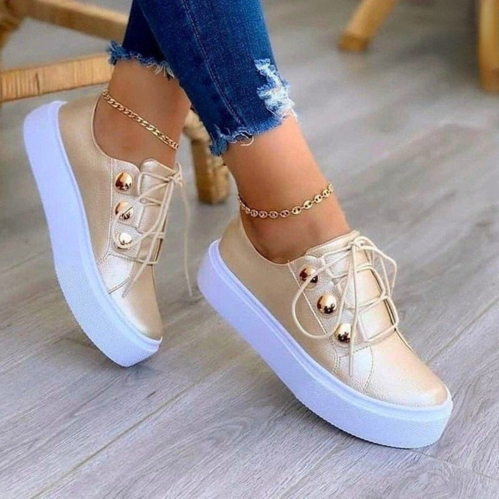 Jeska – Elegante Damen-Sneaker mit Komfortsohle Gold
