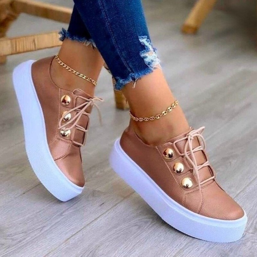 Jeska – Elegante Damen-Sneaker mit Komfortsohle Roségold