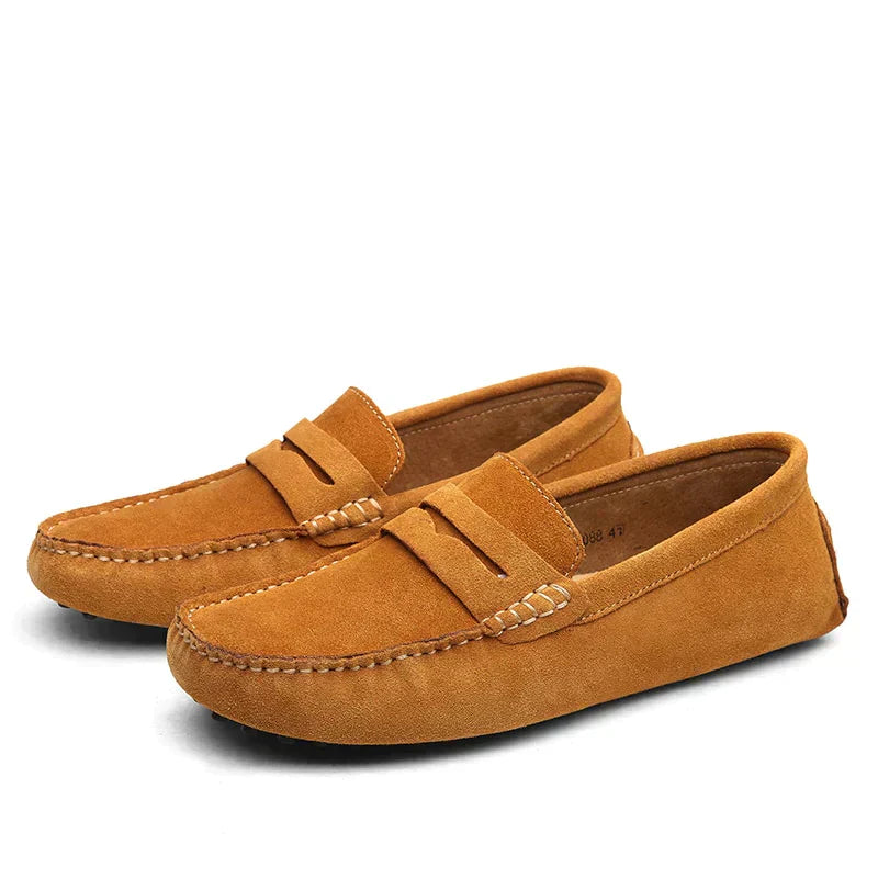 Jesper - Wildleder Slipper - Italienischer Stil HellBraun