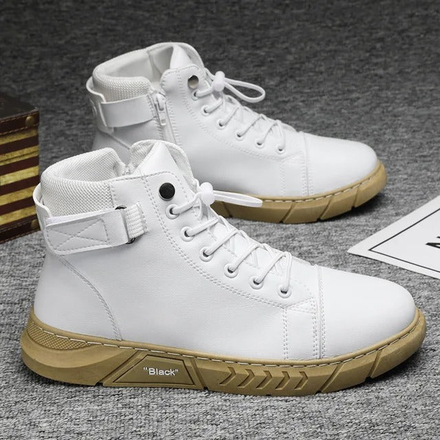 Jian – Herren Hohe Sneaker aus schwarzem Leder 2