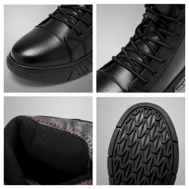 Jian – Herren Hohe Sneaker aus schwarzem Leder 6