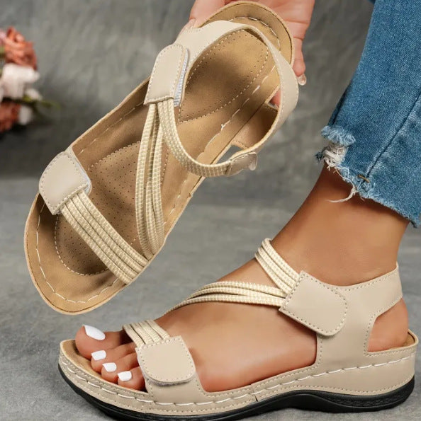 Julika – Verstellbare Damen-Sandalen für breite Füße Khaki