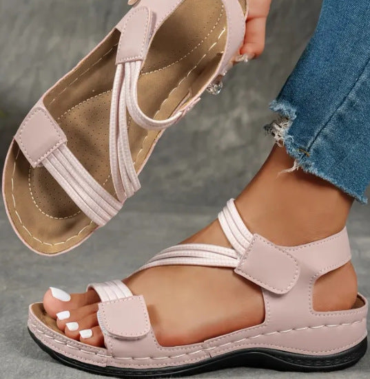 Julika – Verstellbare Damen-Sandalen für breite Füße Rosa