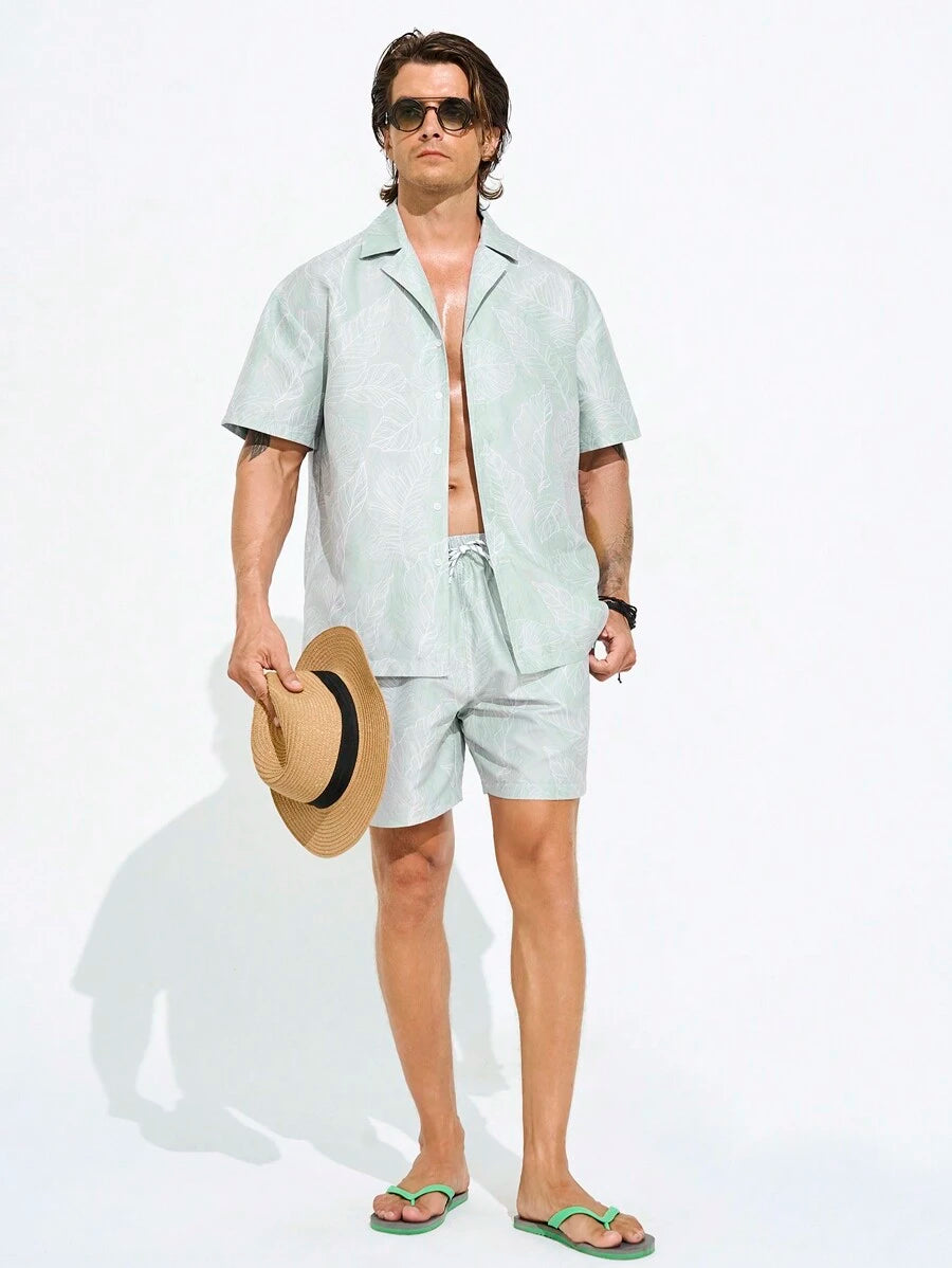 Julius – Strand Outfit Herren Kurzarmshirt Und Shorts Set 3