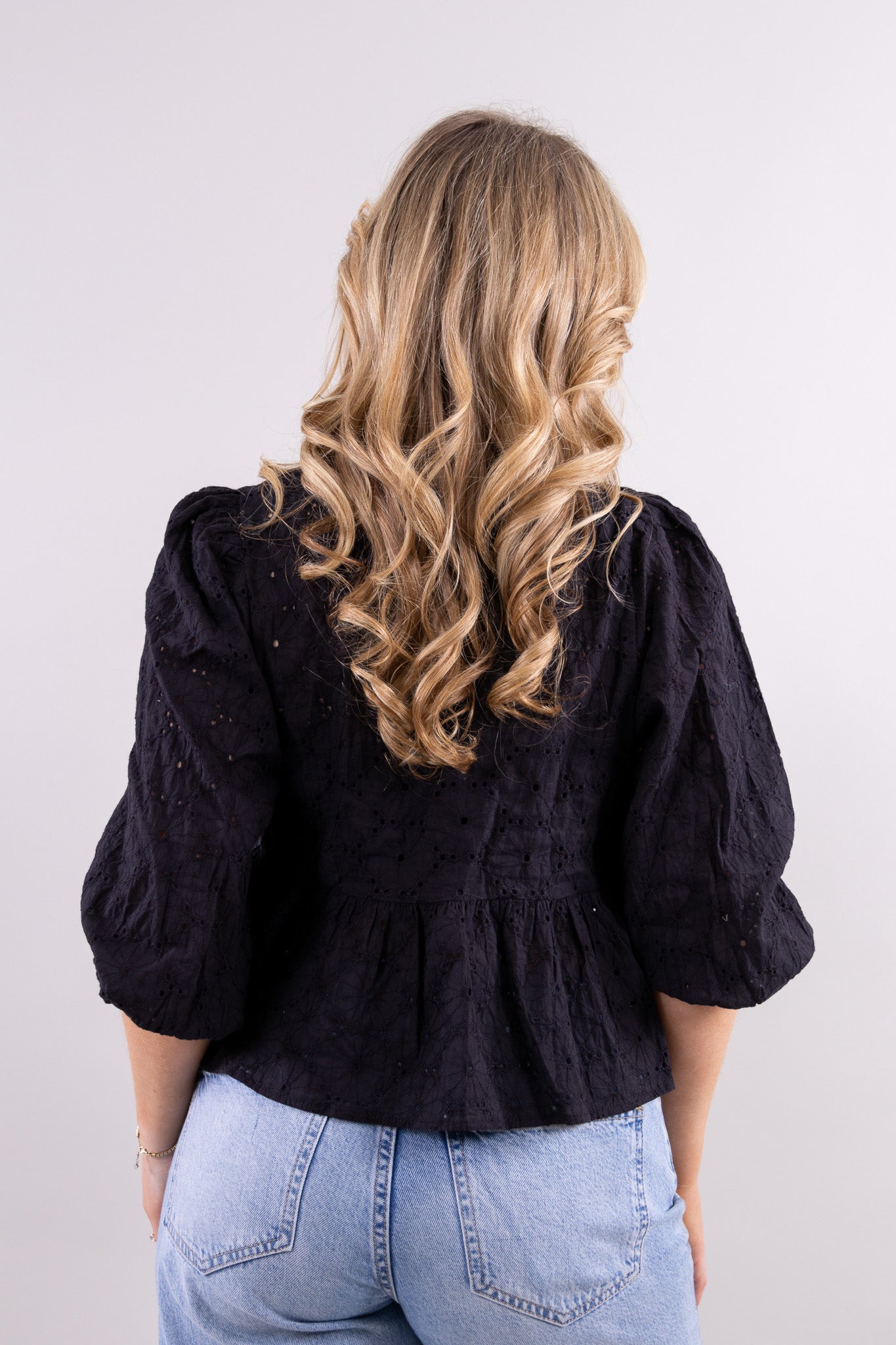 Käte - Elegante Damenbluse im Chloe Stil Schwarz