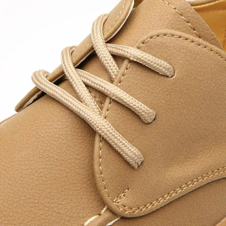 Karl- Hochwertige Herren Leder Sneaker Khaki 1