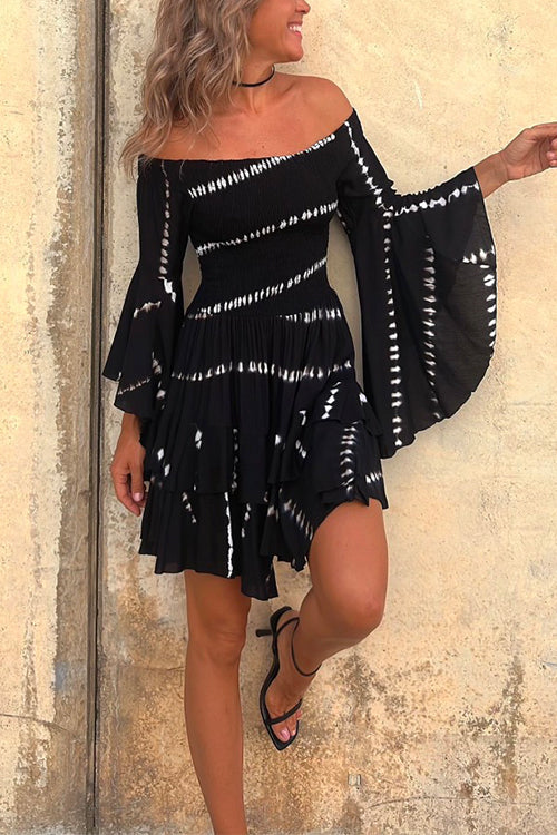 Karla - Off Shoulder Kleid für den Sommer Schwarz