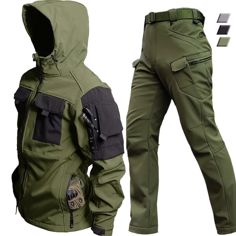 Karlmann - Ultimatives Herren Outdoor-Set Dunkelgrün