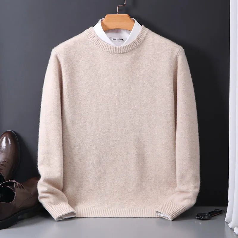 Karlo - Hochwertige Kaschmir Herren Pullover Beige