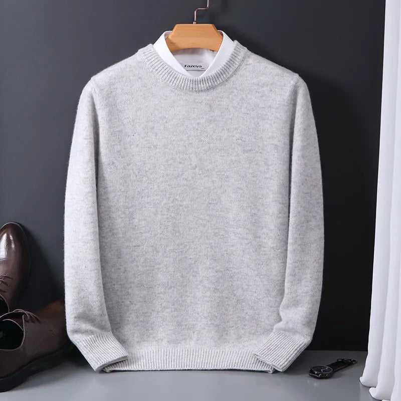 Karlo - Hochwertige Kaschmir Herren Pullover Grau
