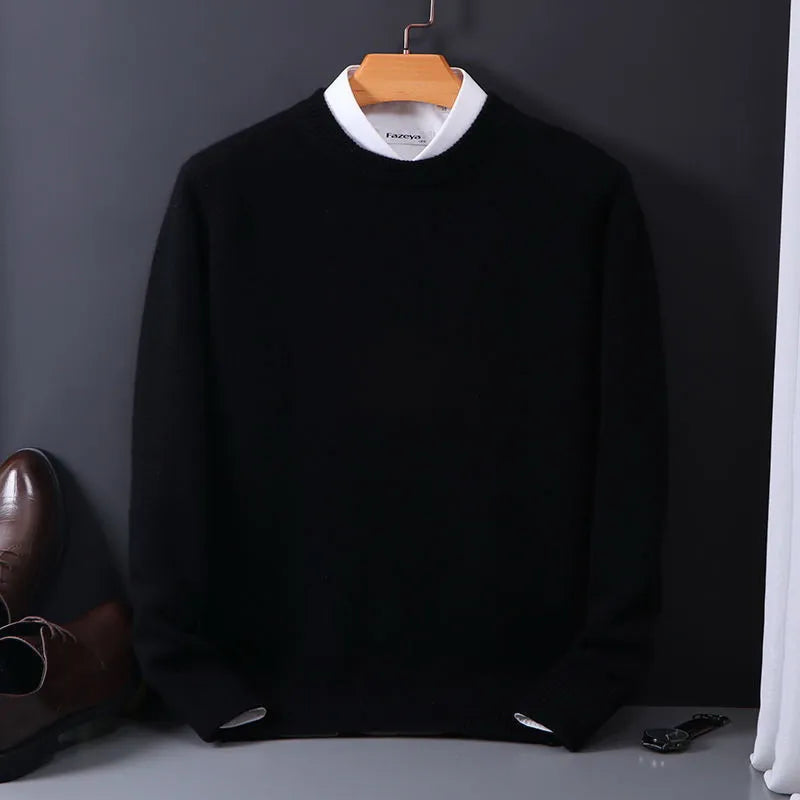 Karlo - Hochwertige Kaschmir Herren Pullover Schwarz