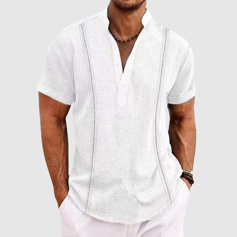 Kasper- Atmungsaktives Kurzarmhemd im Casual Stil Weiß