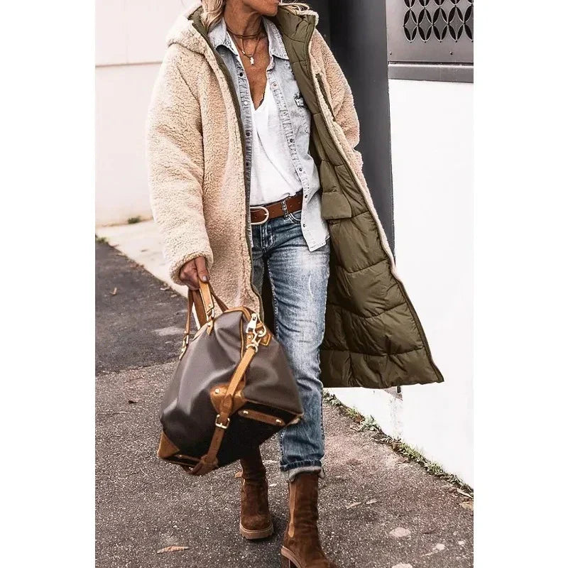 Katharina - Chic Wintermantel Armeegrün