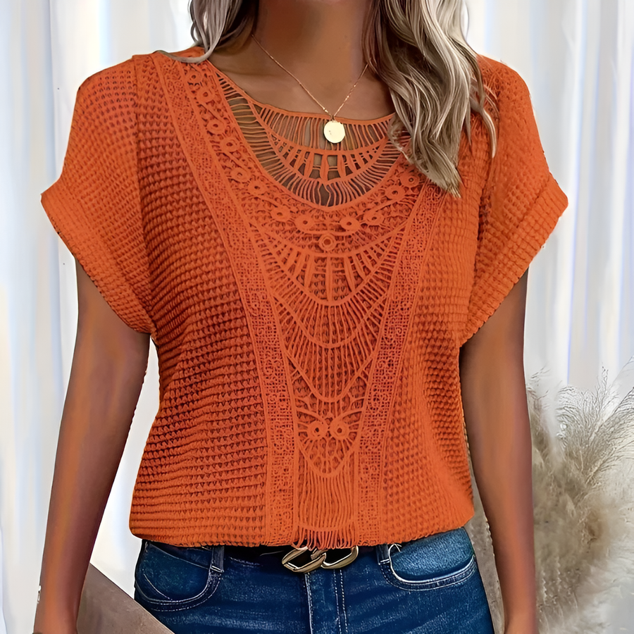 Kerri- Elegante Komfortbluse Orange