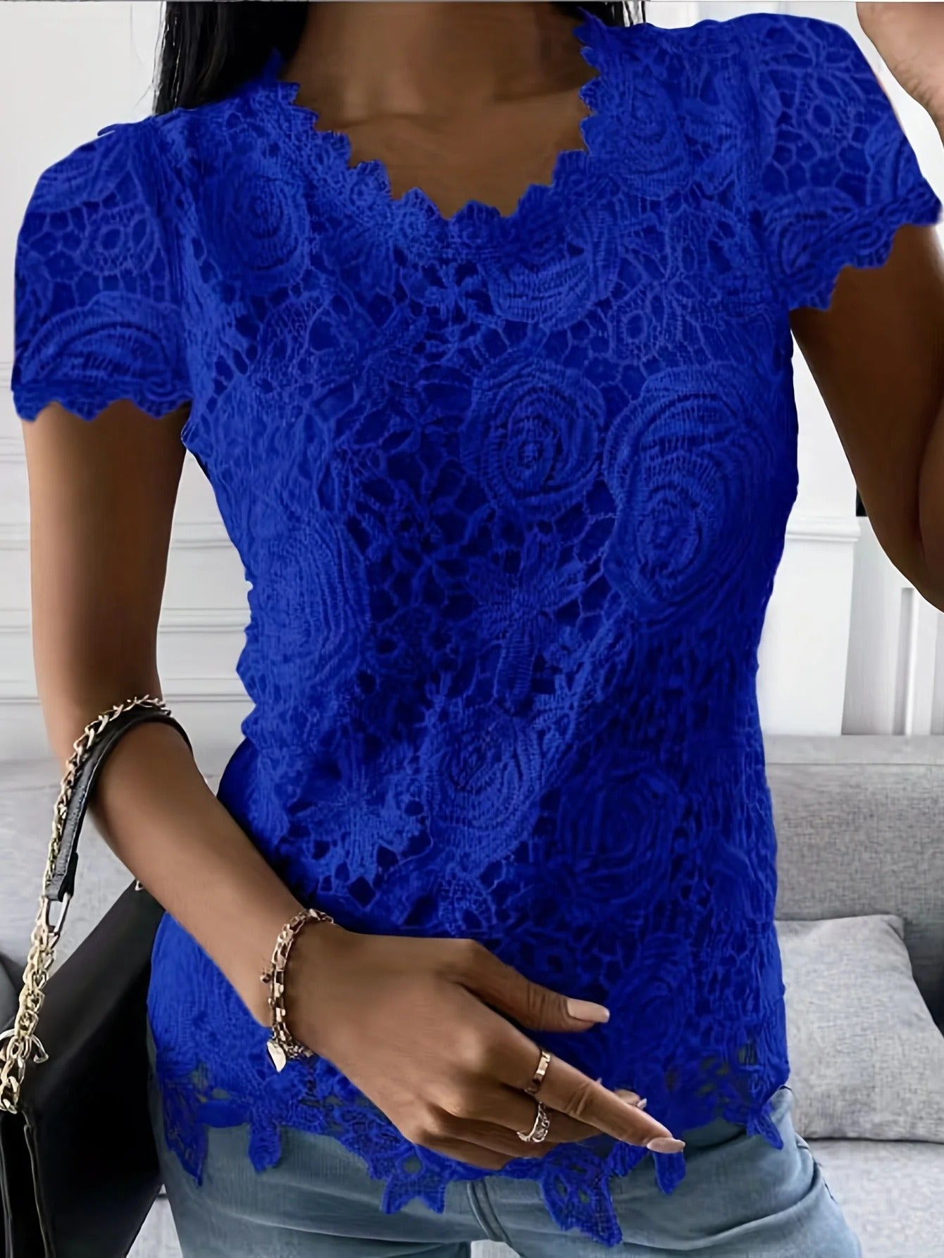 Kimme - Lässiges Chic T-Shirt für Jeden Tag Blau