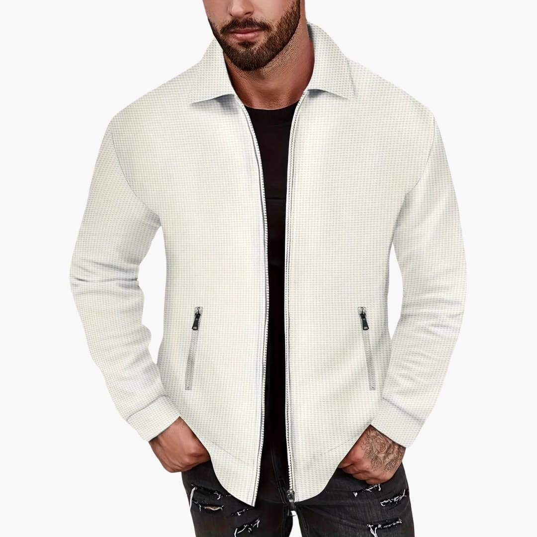 Knut - Herren Stylische Übergangsjacke für Frühling Weiß