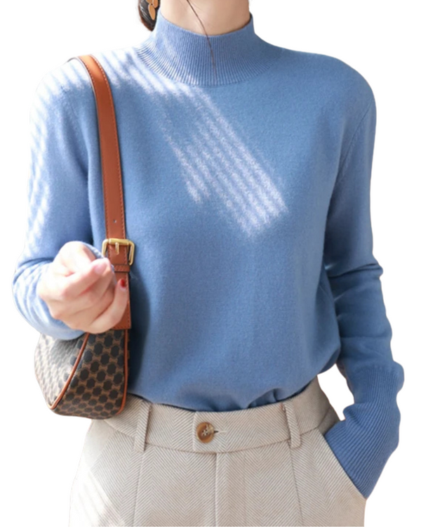 Oliva -Luxus-Rollkragenpullover