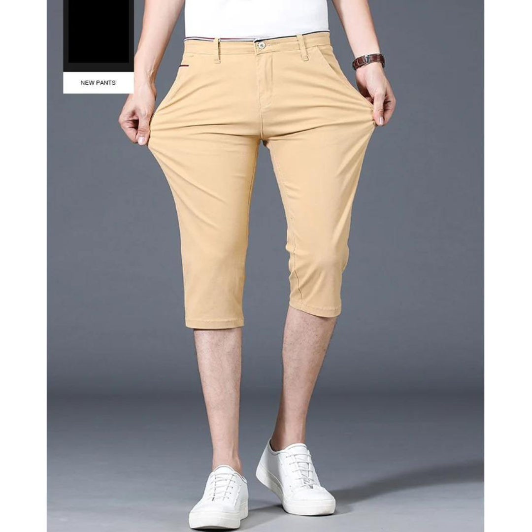 Kristoffer - Lässige Herren 3/4 Shorts für Sommer Khaki