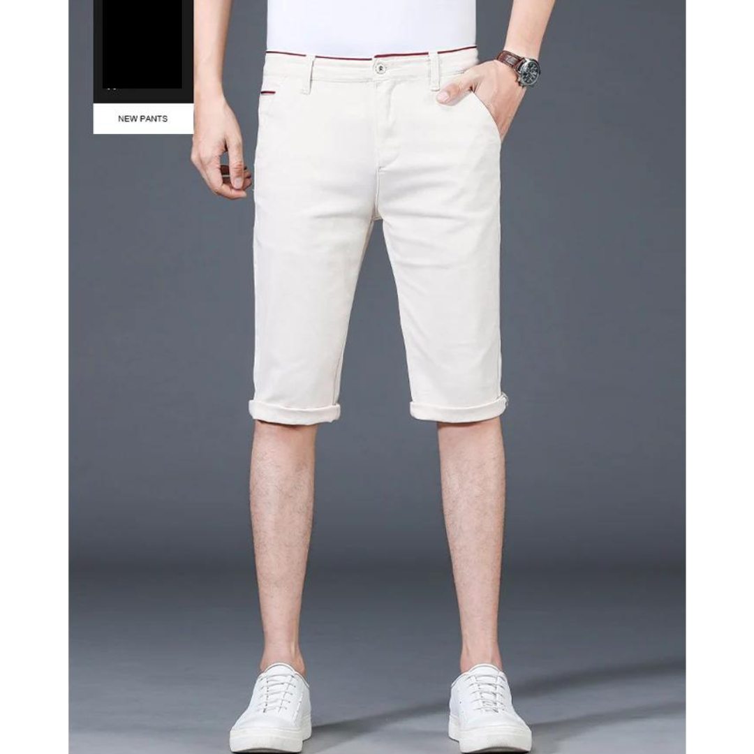 Kristoffer - Lässige Herren 3/4 Shorts für Sommer Weiß