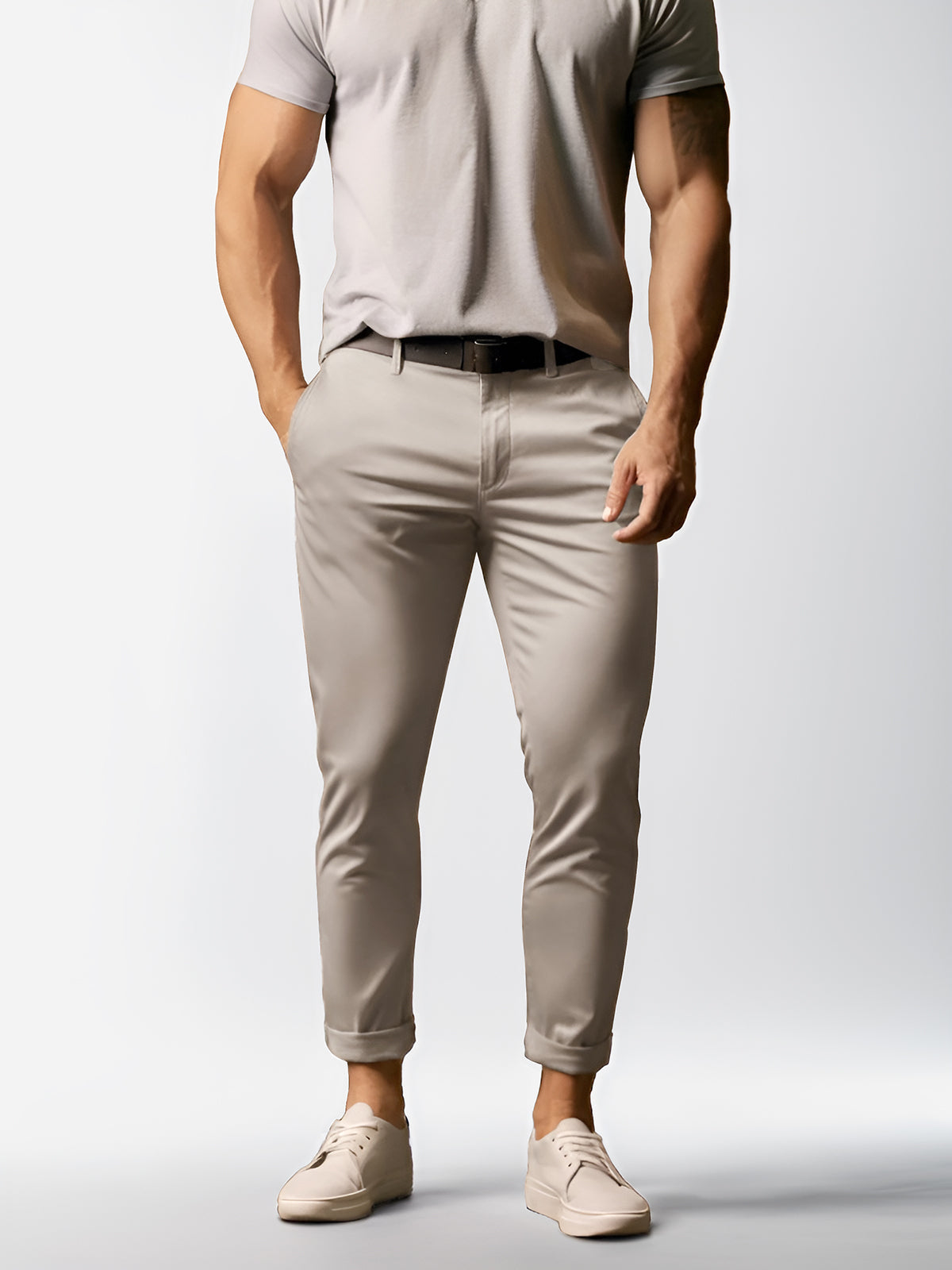 Kurt - Stretch Herren Chinohose aus Baumwollmix Beige