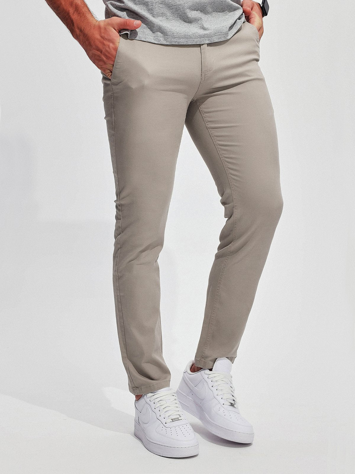 Kurt - Stretch Herren Chinohose aus Baumwollmix Beige