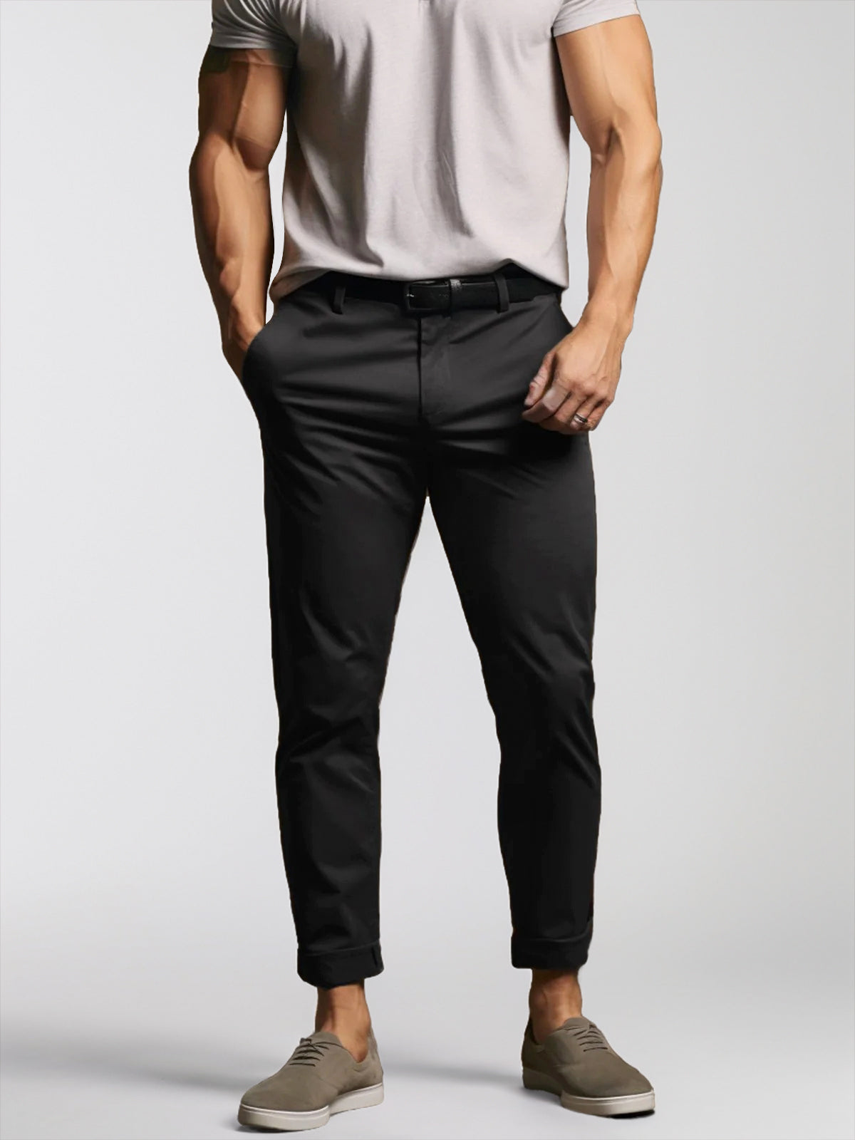 Kurt - Stretch Herren Chinohose aus Baumwollmix Schwarz