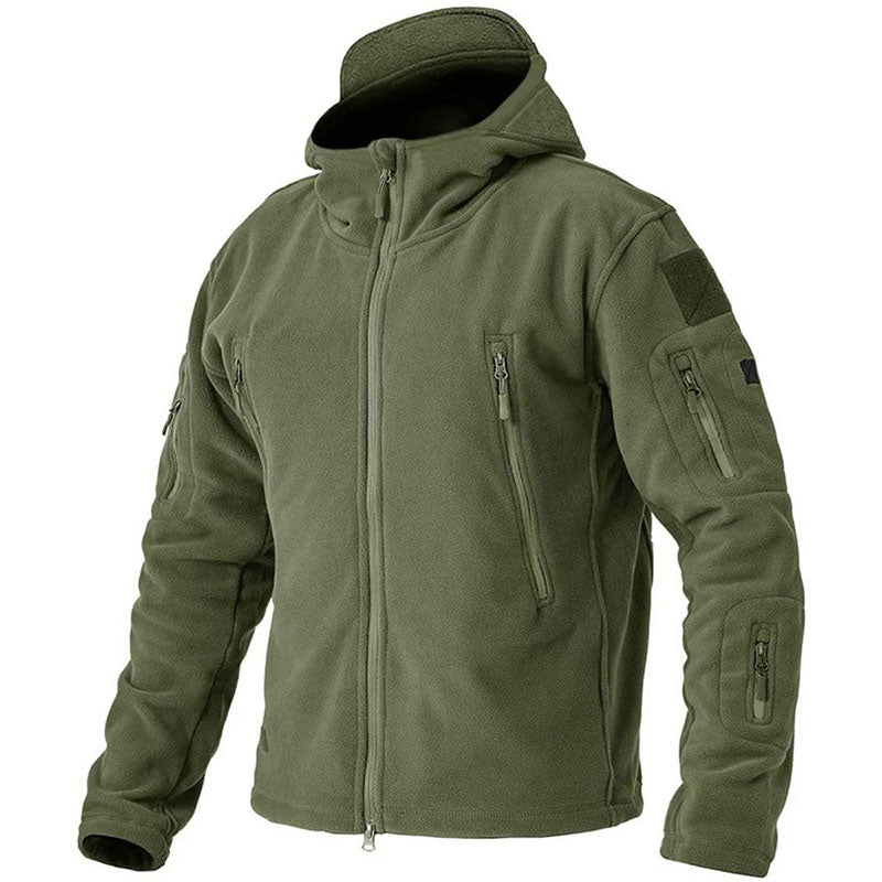 Lajos – Winddichte Outdoor-Fleecejacke für Herren Militärgrün