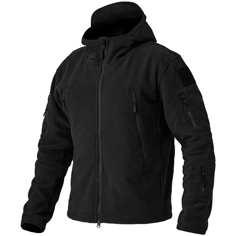 Lajos – Winddichte Outdoor-Fleecejacke für Herren Schwarz