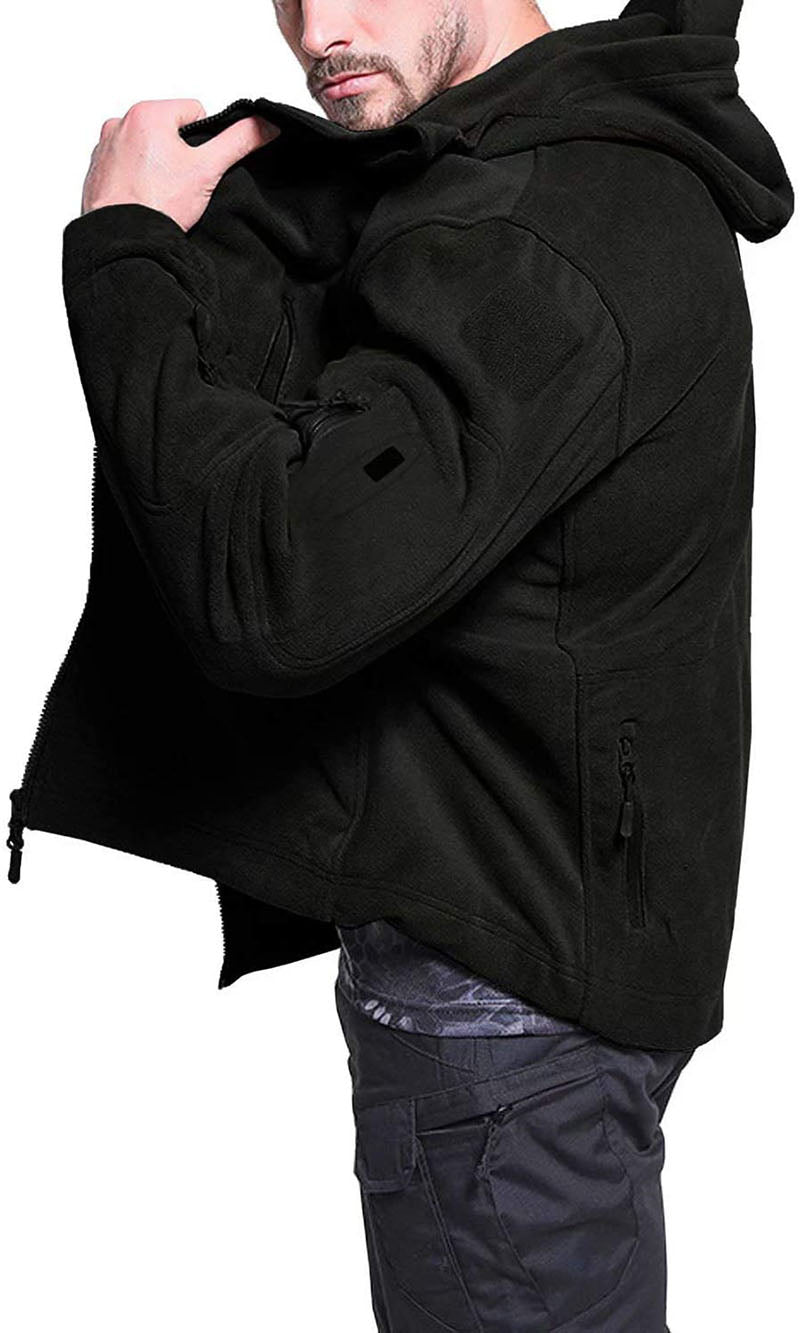 Lajos – Winddichte Outdoor-Fleecejacke für Herren Schwarz