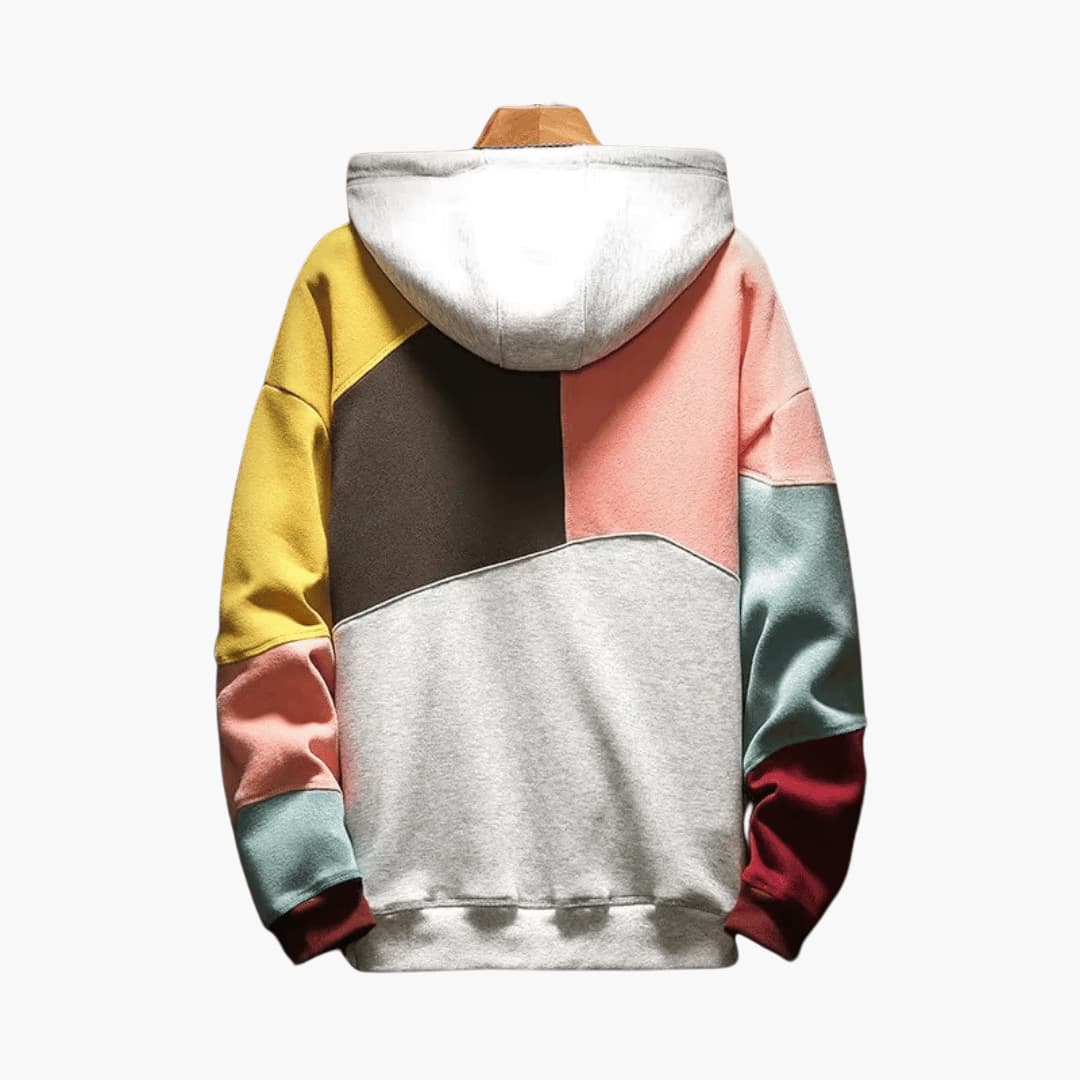 Lando – Trendiger Kapuzenpullover für Herren Rosa/Grau