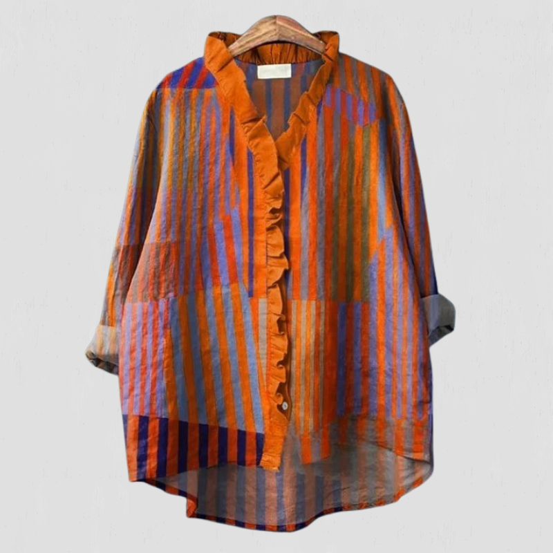 Lara – Bedrucktes Hemd - Orange