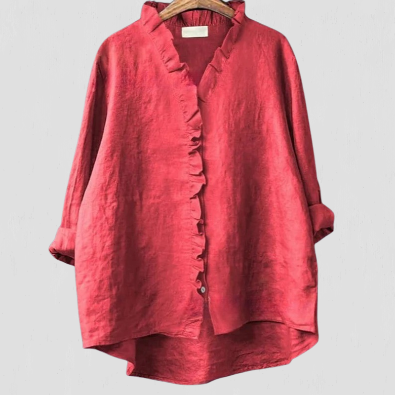 Lara – Bedrucktes Hemd - Solid Pink