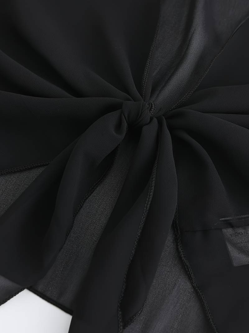 Lavinia – bluse mit offener vorderseite für den frühling  Schwarz 4