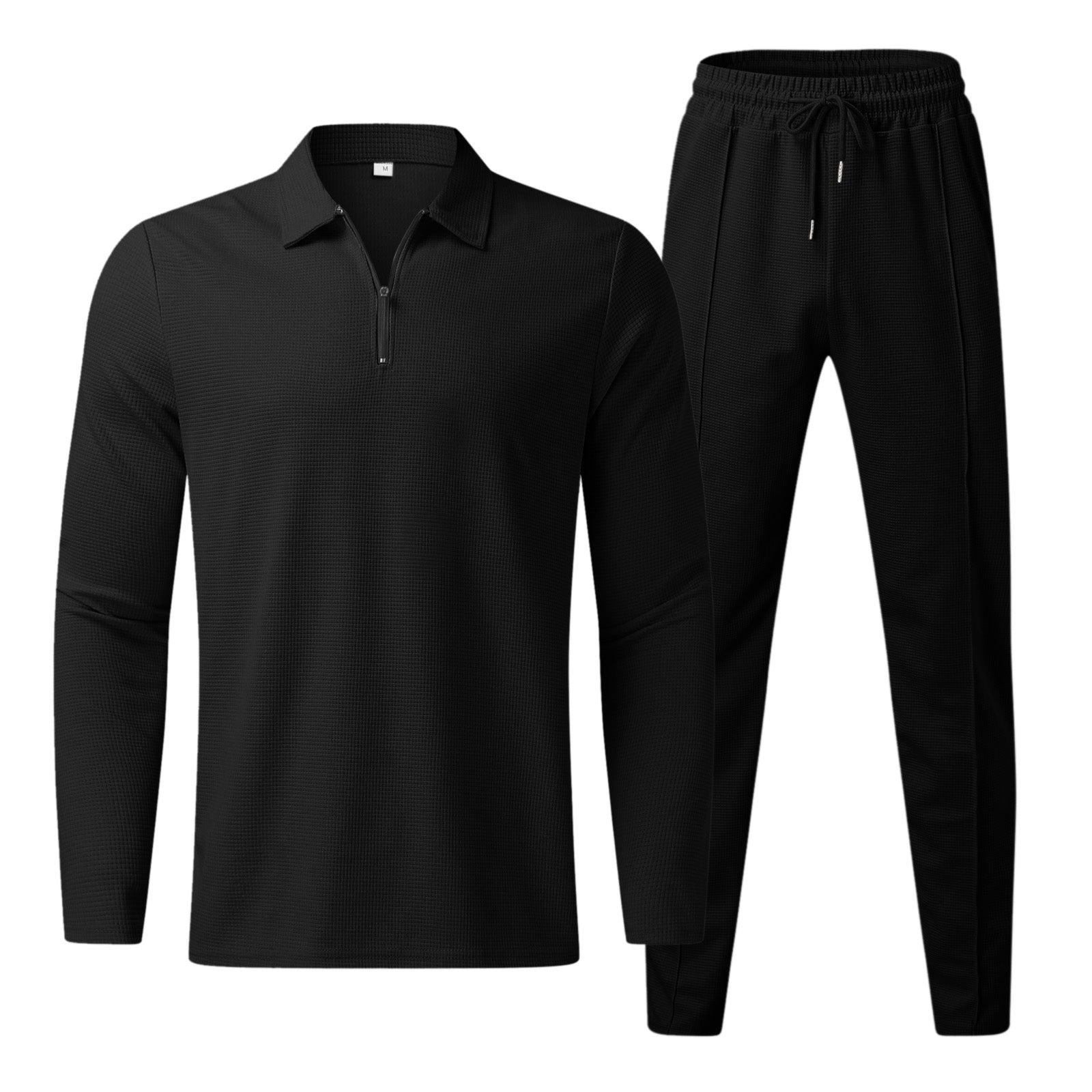Lazaro – Herren Lounge-Set mit Reißverschluss Schwarz