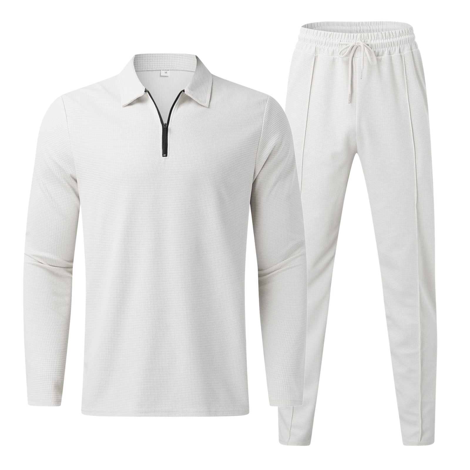 Lazaro – Herren Lounge-Set mit Reißverschluss Weiß