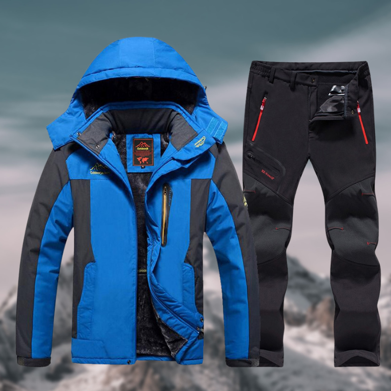 Lefan – Herren-Winter-Set wasserdicht & robust Blau