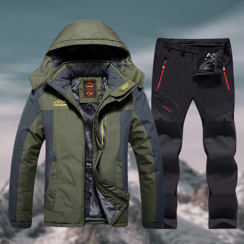 Lefan – Herren-Winter-Set wasserdicht & robust Militärgrün