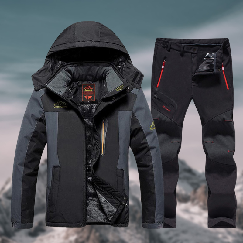 Lefan – Herren-Winter-Set wasserdicht & robust Schwarz