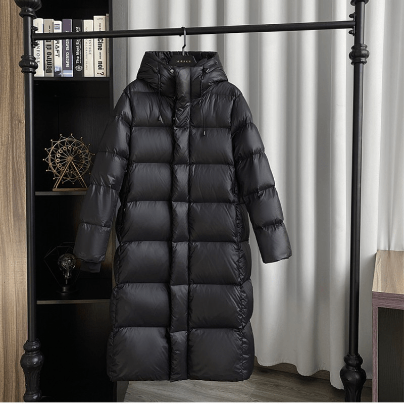 Lena – Warme wasserdichte Daunenjacke für Damen Schwarz