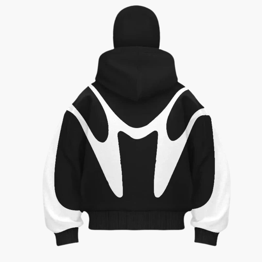 Lior – Bequemer Hoodie für Herren Schwarz / Weiß