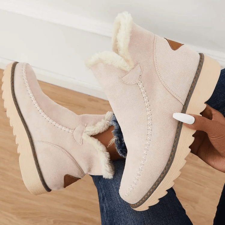Lisa – Kuschelige Damen-Winterschuhe mit Komfort Beige