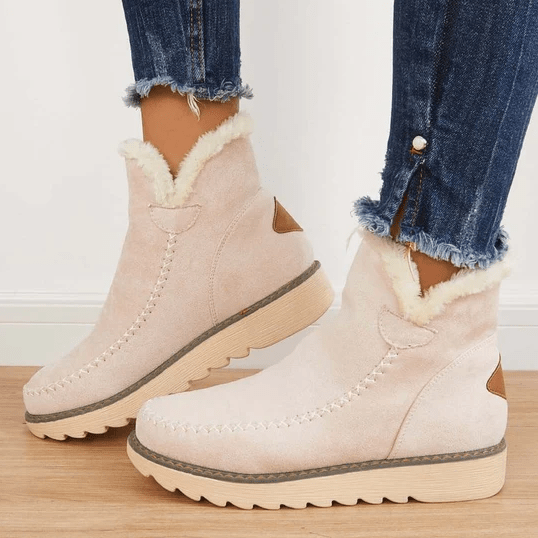 Lisa – Kuschelige Damen-Winterschuhe mit Komfort Beige