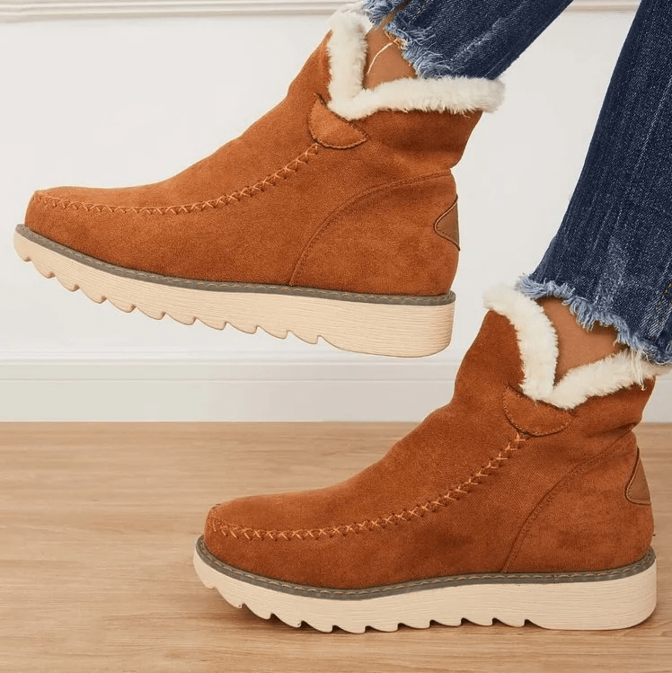 Lisa – Kuschelige Damen-Winterschuhe mit Komfort Braun