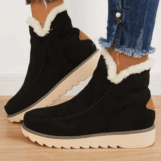 Lisa – Kuschelige Damen-Winterschuhe mit Komfort Schwarz