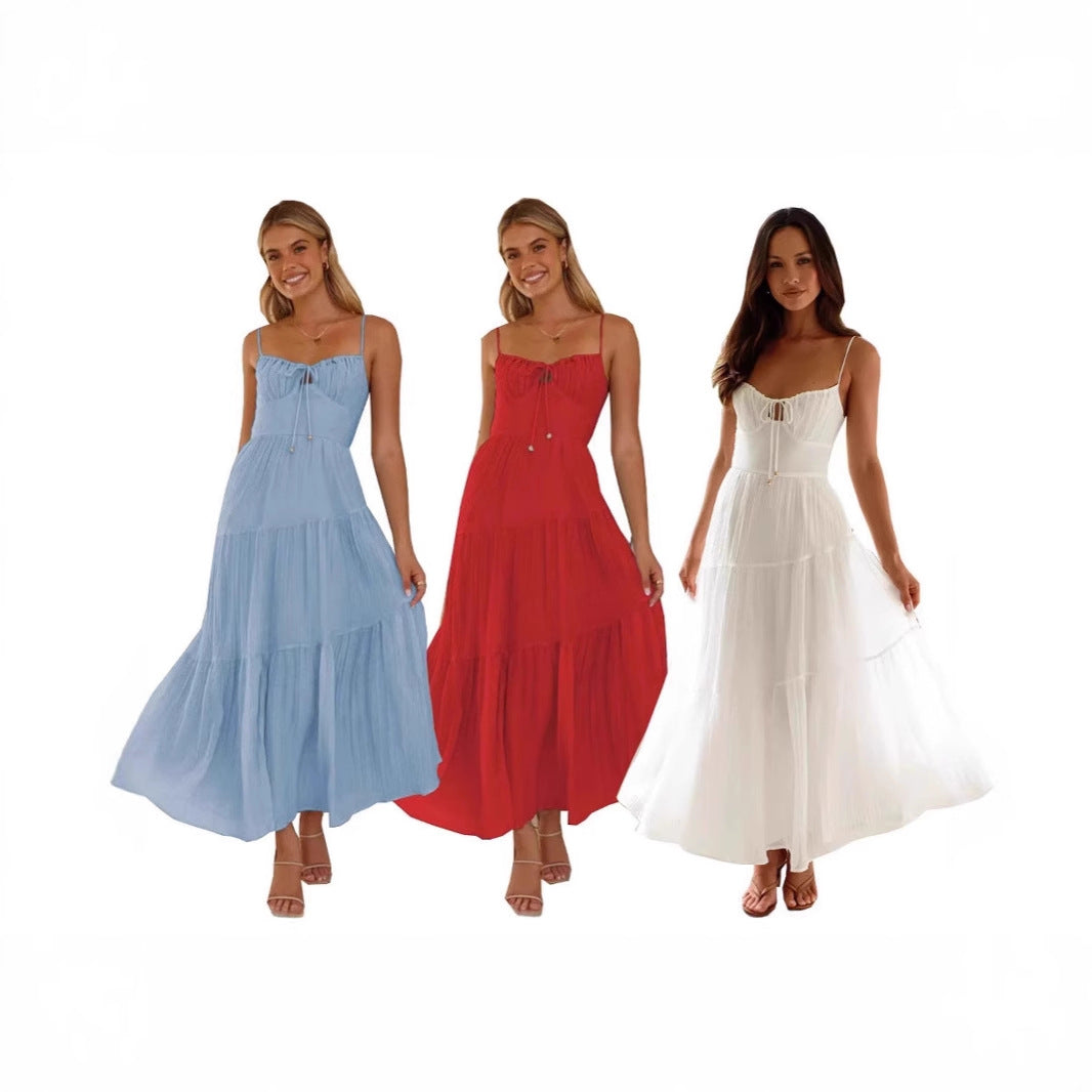 Liv - Maxikleid mit Schwingrock & verstellbaren Trägern 
